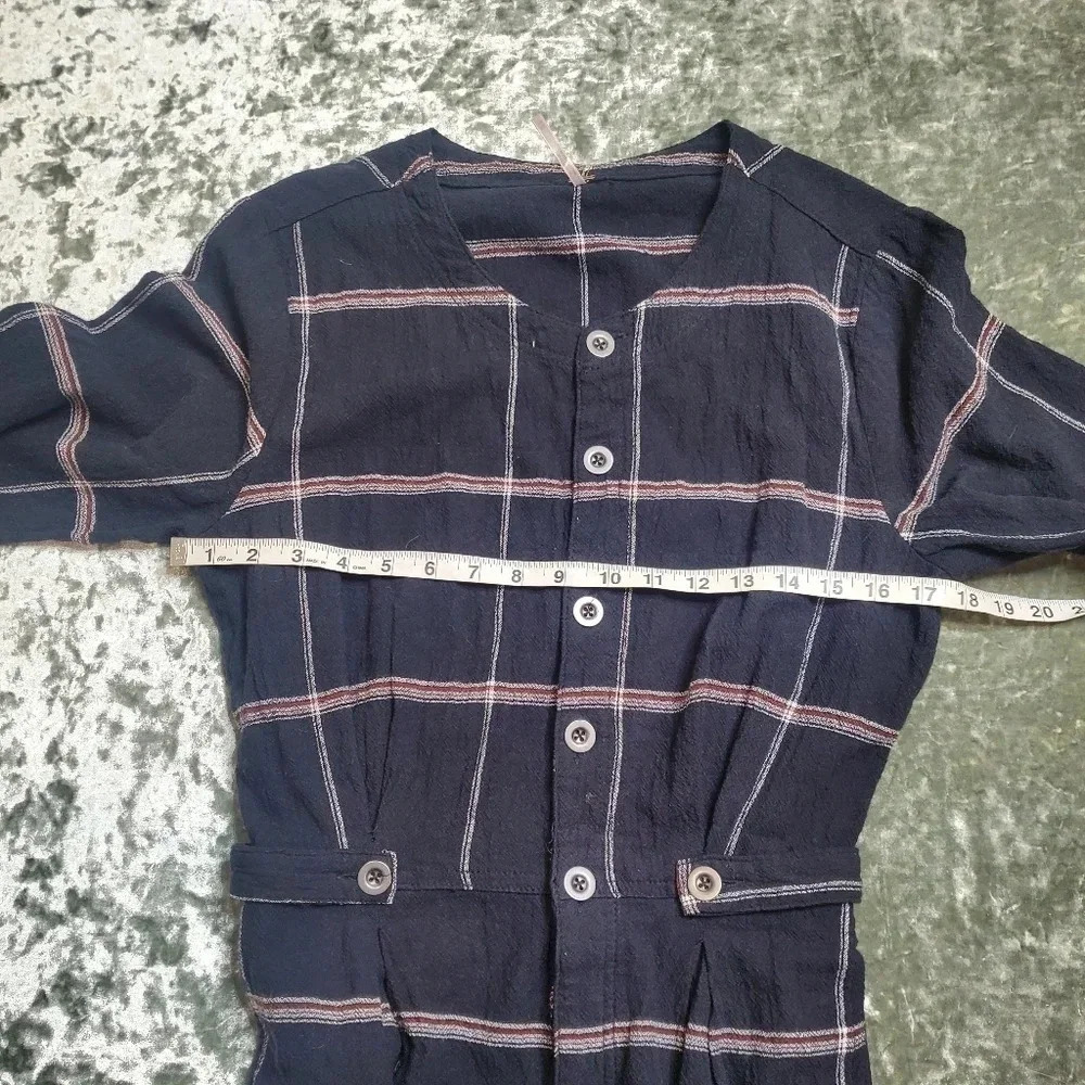 Free People Keep It In Check Plaid Jumpsuit - Picture 6 of 8